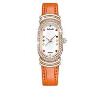 rorios Damenuhren Mode Strass Frauen Uhr Analog Quarz Uhr mit Leder Armband wasserdichte Armbanduhr für Frauen Damen