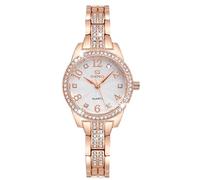 rorios Elegant Armbanduhr für Frauen Analog Quarz Uhr Damen Diamant Uhren Dress Wasserdicht Armbanduhr Roségold Edelstahl Uhren