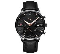 rorios Fashion Herrenuhr Leuchtende Uhr Analoge Quarzuhr mit Lederband Casual Chronograph Armbanduhr für Herren