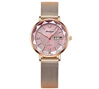 rorios Frauen Uhren Analog Quarz Uhr mit Edelstahlband Mode Wasserdicht Damenuhr Diamant Armbanduhren für Frauen Mädchen