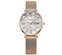 rorios Frauen Uhren Analog Quarz Uhr mit Edelstahlband Mode Wasserdicht Damenuhr Diamant Armbanduhren für Frauen Mädchen