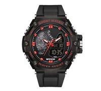 rorios Herren Digital Uhren Analog Quarz Uhr Multifunktional Elektronische Armbanduhr Mode wasserdichte Uhr Militär Dual Display Herrenuhren Rot