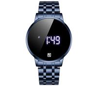 rorios Herren Digitaluhr Touchscreen Armbanduhr Quartz Uhr mit Edelstahlarmband Elektronische Uhr für Herren