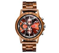 rorios Herren Holz-Armbanduhr Männer Analoge Quarz Holz Armbanduhren mit Kalender und Stoppuhrfunktion Mode Herren Holzuhren