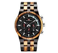 rorios Herren Holz Armbanduhren Leuchtend Uhr Men Watch Analog Quarz Armbanduhren mit Kalender Multifunction Männer Armbanduhr