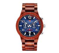 rorios Herren Holz Armbanduhren Leuchtend Watch Analog Quarz Armbanduhren Uhr mit Kalender Multifunction Männer Armbanduhr