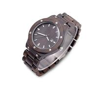 rorios Herren Holzuhr Analog Quarz Uhr mit Kalender Anzeige Natürliche Leichte Sandelholz Armbanduhr für Männer