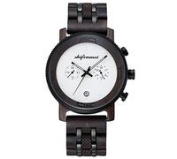 rorios Herren Holzuhr Analog Quarzuhr mit Holzarmband Natürliche Handgefertigt Holz-Armbanduhr Leichte Chronograph Herren Uhren