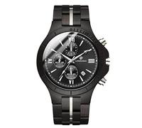 rorios Herren Holzuhr Analog Quarzuhr mit Holzarmband Natürliche Handgefertigt Holz-Armbanduhr Multi-Funktionen Chronograph Herren Uhr