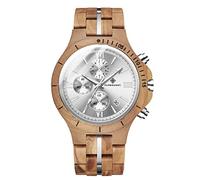 rorios Herren Holzuhr Analog Quarzuhr mit Holzarmband Natürliche Handgefertigt Holz-Armbanduhr Multi-Funktionen Chronograph Herren Uhr