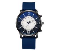 RORIOS Herren Mode Sportuhr Quarzarmbanduhr Silikonarmband Runde Zifferblatt Casual-Armbanduhr für Alltag/Außenaktivitäten Trendiges Zeitpiece Blau
