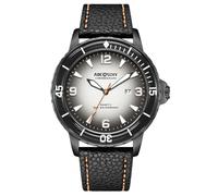 rorios Herren Uhren Analog Chronograph Quarz Leder wasserdichte Armbanduhr für Männer mit Datum und leuchtende Funktion Watches Schwarz