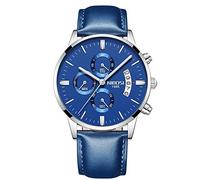 rorios Herren Uhren Analog Quarz Armbanduhren Chronograph Uhr Leuchtend Geschäft Uhren Lederband mit Datum Kalender Mode Armbanduhr Männer