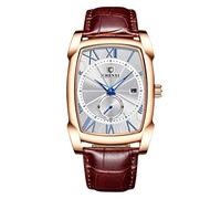 rorios Herren Uhren Analog Quarz Armbanduhren Leuchtend Zifferblatt mit Datum Kalender Leder Armband Business Männer Uhr