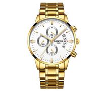 rorios Herren Uhren Analog Quarz Armbanduhren und Edelstahlband Zifferblatt Chronograph Uhr Leuchtend Geschäft Uhren mit Datum Kalender Mode Männer Armbanduhr