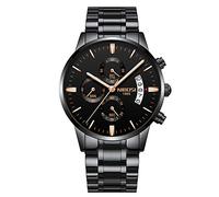 rorios Herren Uhren Analog Quarz Armbanduhren und Edelstahlband Zifferblatt Chronograph Uhr Leuchtend Geschäft Uhren mit Datum Kalender Mode Männer Armbanduhr