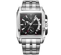 rorios Herren Uhren Analogue Quarzuhr Edelstahl Armband Wasserdicht Chronograph Business Armbanduhr für Männer Herren