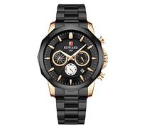 rorios Herren Uhren Chronograph Analog Quartz Uhren mit Edelstahl Armband Wasserdicht Mode Sport Uhren für Männer Herren