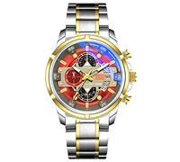 rorios Herren Uhren Wasserdichter Analog Quartz Uhren mit Edelstahl Armband Mode Sport Chronograph Uhren für Männer