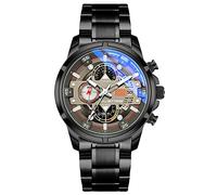 rorios Herren Uhren Wasserdichter Analog Quartz Uhren mit Edelstahl Armband Mode Sport Chronograph Uhren für Männer