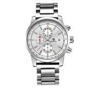 rorios Herren Uhren Wasserdichter Chronograph Analog Quartz Uhren mit Edelstahlarmband Business Multifunktions Uhren für Männer