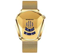 rorios Herrenuhr Analog Quarz Armbanduhr mit Edelstahl Mesh Armband Kreative Männer Uhren Cooles Wasserdicht Armbanduhren für Herren