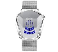 rorios Herrenuhr Analog Quarz Armbanduhr mit Edelstahl Mesh Armband Kreative Männer Uhren Cooles Wasserdicht Armbanduhren für Herren