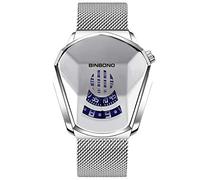 rorios Herrenuhr Analog Quarz Armbanduhr mit Edelstahl Mesh Armband Kreative Männer Uhren Cooles Wasserdicht Armbanduhren für Herren