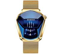 rorios Herrenuhr Analog Quarz Armbanduhr mit Edelstahl Mesh Armband Kreative Männer Uhren Cooles Wasserdicht Armbanduhren für Herren