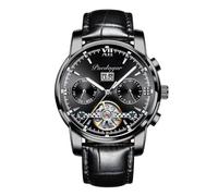 Rorios Herrenuhr Automatik Mechanische Uhr mit Lederband - Klassische Leuchtende Wasserdichte Armbanduhr für Männer
