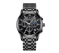 rorios Herrenuhren Analogue Quartz Uhren mit Lederband wasserdichte Kalender Uhr Herren Chronograph Armbanduhr