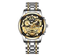 rorios Herrenuhren Leuchtende Uhr Analoge Quarz Armbanduhr Edelstahlarmband Uhren Business Wasserdicht Uhren für Männer