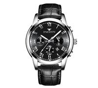 rorios Herrenuhren Leuchtende Uhr Analoge Quarzuhr Kalender Uhr Lederarmband Armbanduhr für Männer Herren