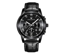 rorios Herrenuhren Leuchtende Uhr Analoge Quarzuhr Kalender Uhr Lederarmband Armbanduhr für Männer Herren