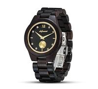 rorios Holzuhren Herren & Damen Unisex Holzuhr Analog Quarz Uhr mit Holzarmband Leicht Natur Holzuhr für Herren Damen