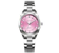 rorios Klassisch Edelstahl Armbanduhren Damen Business Uhren Analog Quarz Uhr Minimalistisch Mode Uhr Frauen Wasserdicht Uhr Rosa
