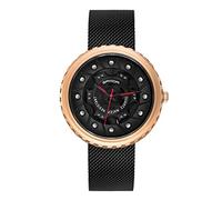 rorios Kreative Herrenuhren Analog Quarz Uhren mit Edelstahlarmband Auto-Raduhr für Männer Wasserdicht Armbanduhr