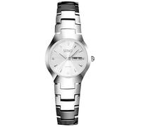 rorios Minimalistic Paar Uhren Damen Herren Armbanduhr Business Edelstahl Uhr Analoge Quarz Uhr 50M wasserdichte Leuchtend Uhr für Damenuhren Weiß B