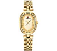 rorios Mode Damen Armbanduhr Analog Quarz Armbanduhr mit Edelstahlarmband Frauen Uhren Ovales Diamantzifferblatt Elegant Uhren für Damen