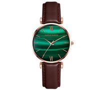 rorios Mode Damen Uhren Analog Quarz Armband Uhren Quadrat Zifferblatt Minimalistisch Lederband Casual Mädchen Uhr