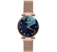 rorios Mode Damen Uhren wasserdichte Sternenklarer Himmel Dial mit Edelstahl Mesh Armband Elegant Diamant Uhr für Mädchen