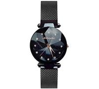 rorios Mode Damen Uhren wasserdichte Sternenklarer Himmel Dial mit Edelstahl Mesh Armband Elegant Diamant Uhr für Mädchen