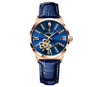 rorios Mode Damenuhren Analog Quarz Uhr mit Lederband wasserdichte Armbanduhr für Frauen Damen