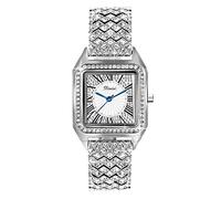 rorios Mode Damenuhren Quadrat Zifferblatt Uhren Analog Quarz Armbanduhr mit Edelstahlarmband Casual Diamant Mädchen Uhr