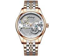 rorios Mode Herren Uhr Automatikuhr Mechanische Armbanduhr mit Edelstahlband Wasserdicht Tourbillon Uhren für Männer Herren