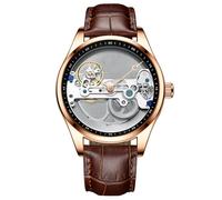 RORIOS Mode Herren Uhr Automatikuhr Mechanische Armbanduhr mit Edelstahlband Wasserdicht Tourbillon Uhren für Männer Herren