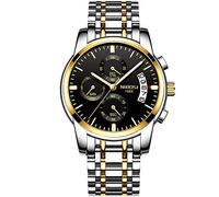 rorios Mode Herren Uhren Analog Quarz Armbanduhren Chronograph Uhr und Edelstahlband Zifferblatt Leuchtend Geschäft Uhren mit Kalender Multifunction Männer Armbanduhr