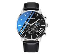rorios Multifunktions Herrenuhren Herren Business Analoge Quarzuhr Sport Chronograph Männer Armbanduhr 3ATM Leuchtend Uhr mit Lederarmband