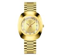 RORIOS Paar Edelstahl Gold Uhr Quarz Damenuhren Herrenuhren Schlichte Diamant Armbanduhr Uhren Leuchtend Analoge Uhr für Damen Herren Gold A