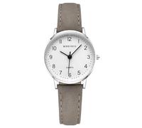 rorios Paarmodel Minimalistisches Quarzuhren Analog Armbanduhr mit Lederband für Herren und Damen Klassische Uhren Graue Frauen